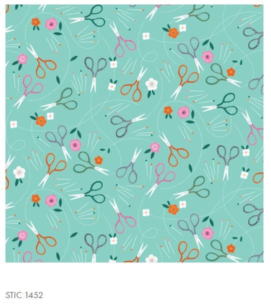 Quilting cotton fabric Sewing Scissors fabric Dashwood Stitch