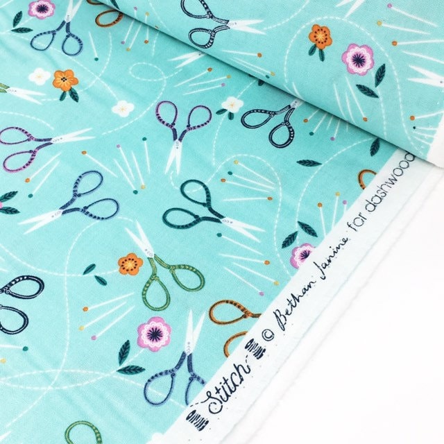 Quilting cotton fabric Sewing Scissors fabric Dashwood Stitch