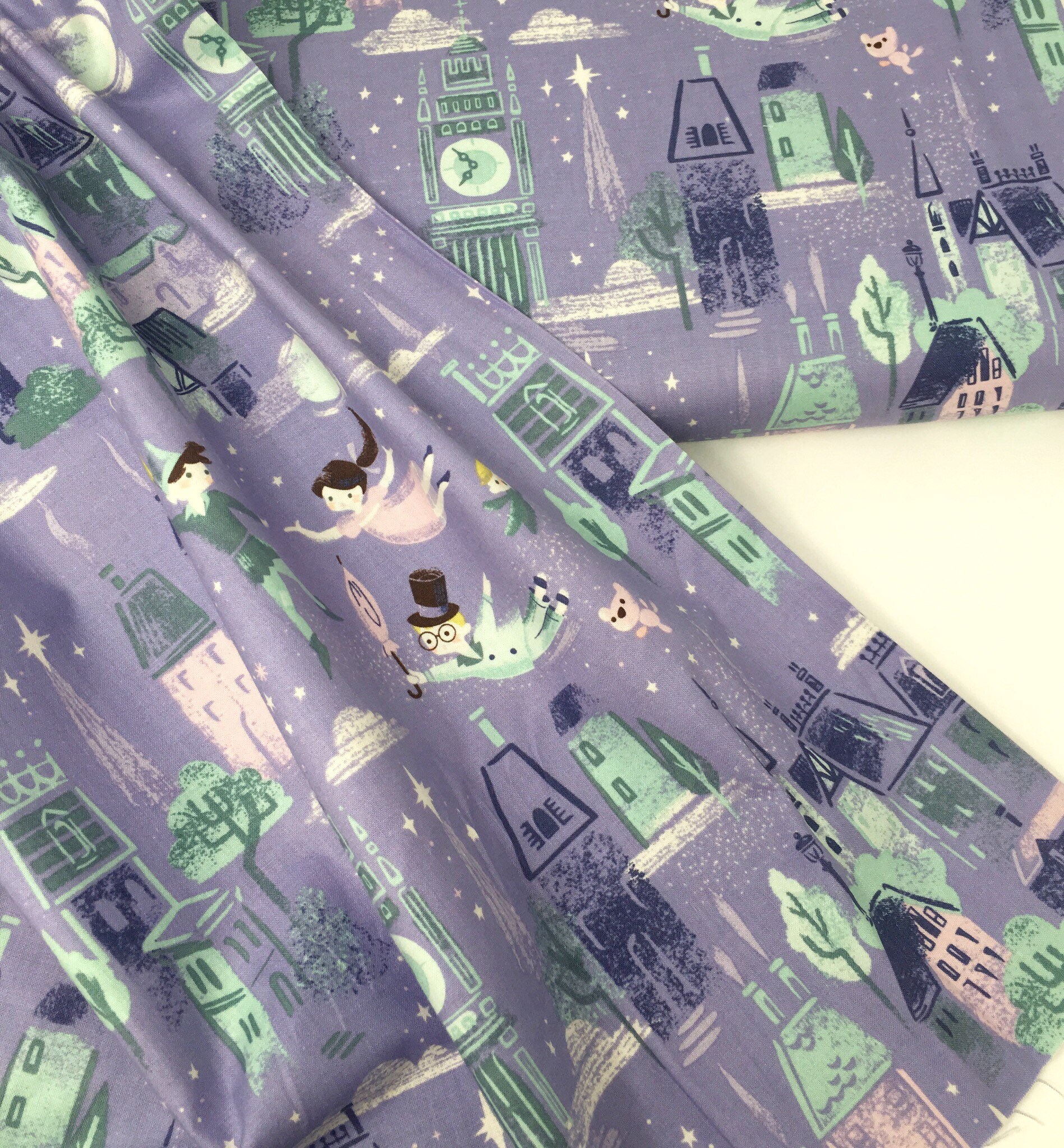 Riley Blake peter pan printed cotton Neverland quilt fabric Printed