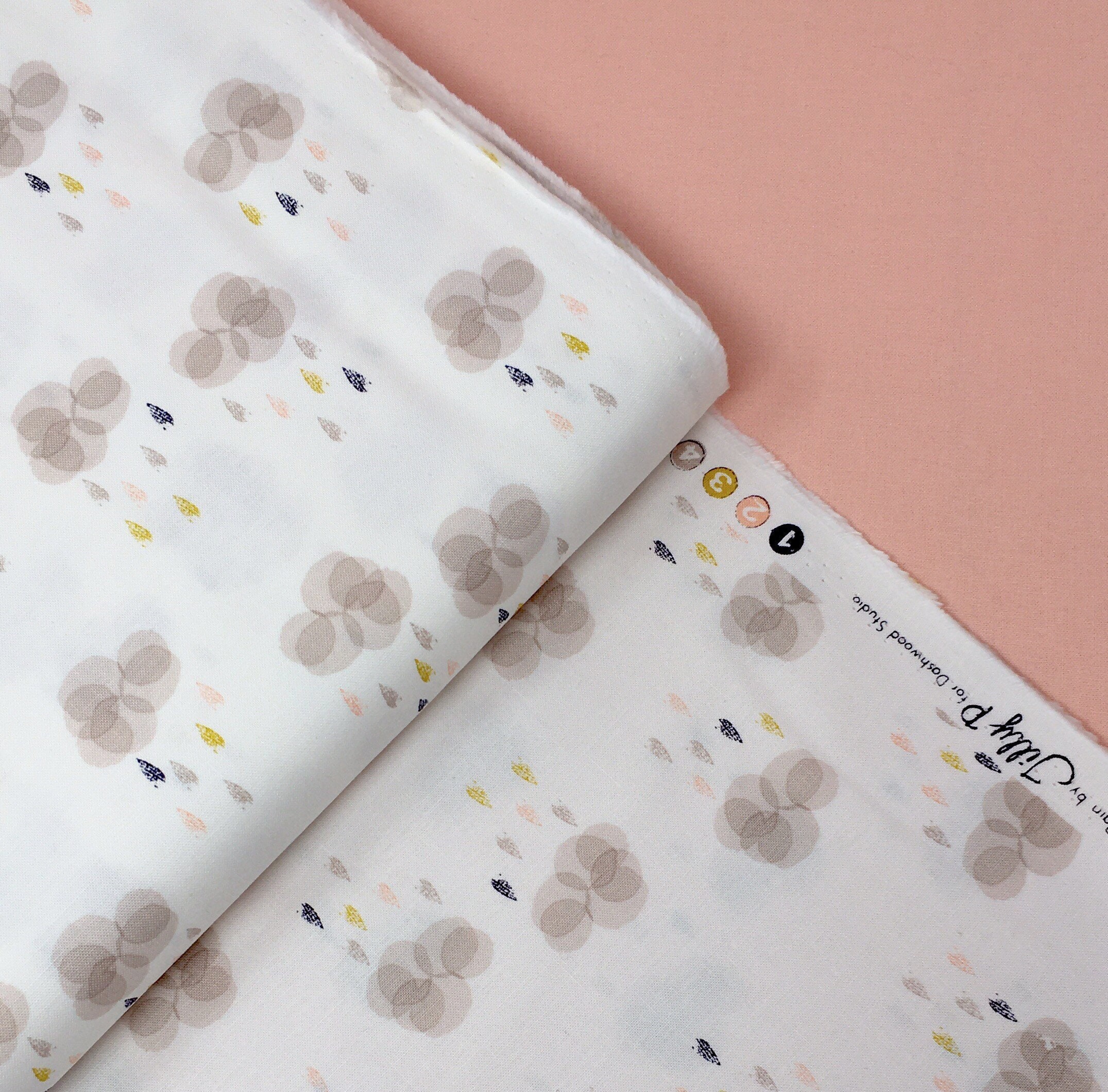 Cloud fabric by the Metre Dashwood fabric Autumn Rain Cloud Fabric