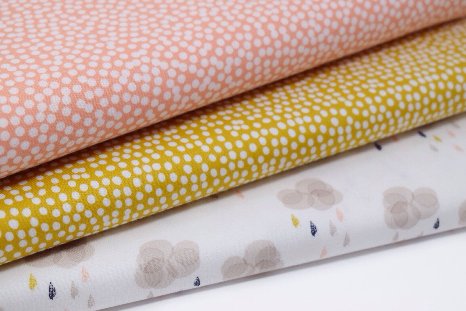 Dashwood flurry gold fabric Polka dot woven cotton Spot quilting