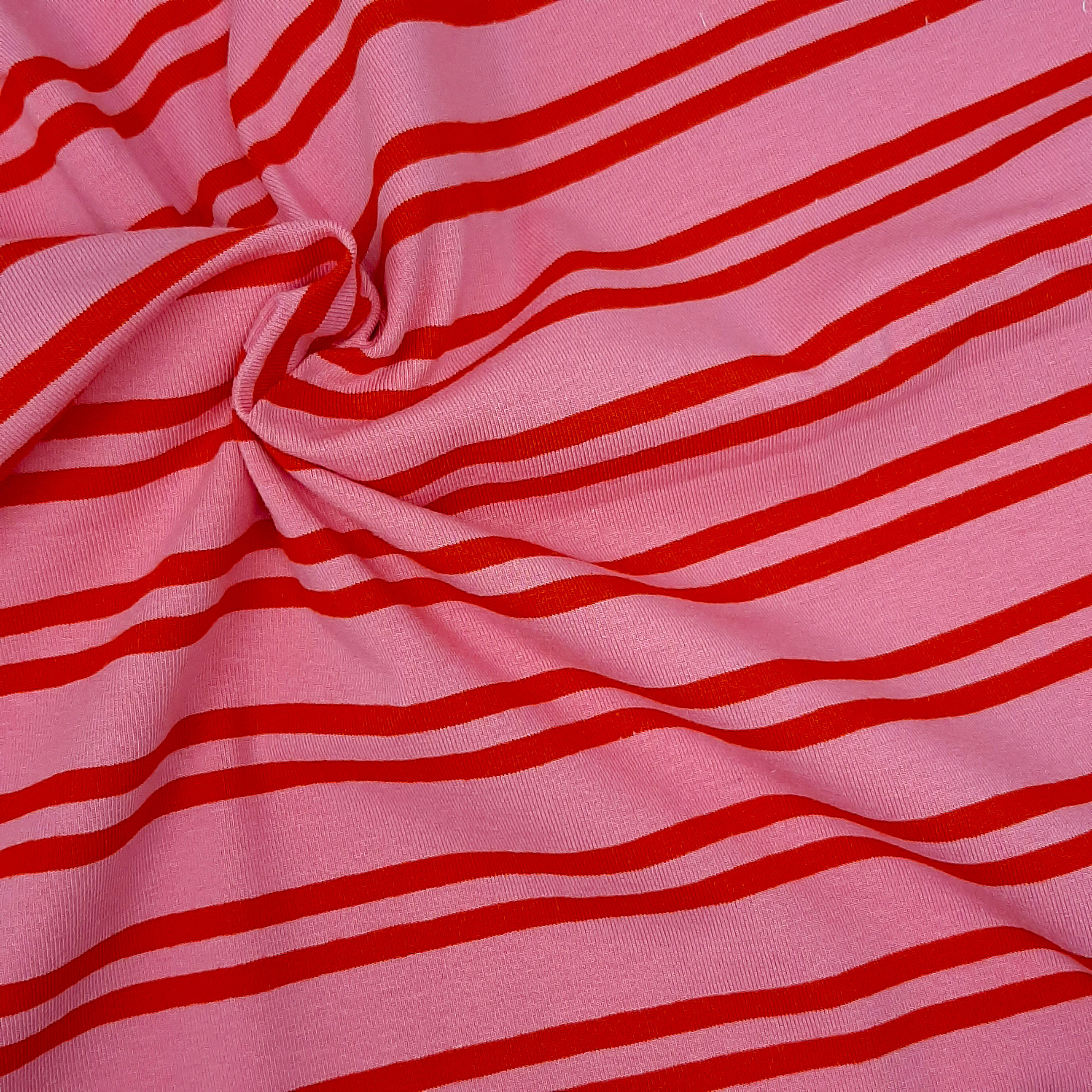 Bretton stripe jersey knit fabric Stretch jersey fabric by half metre
