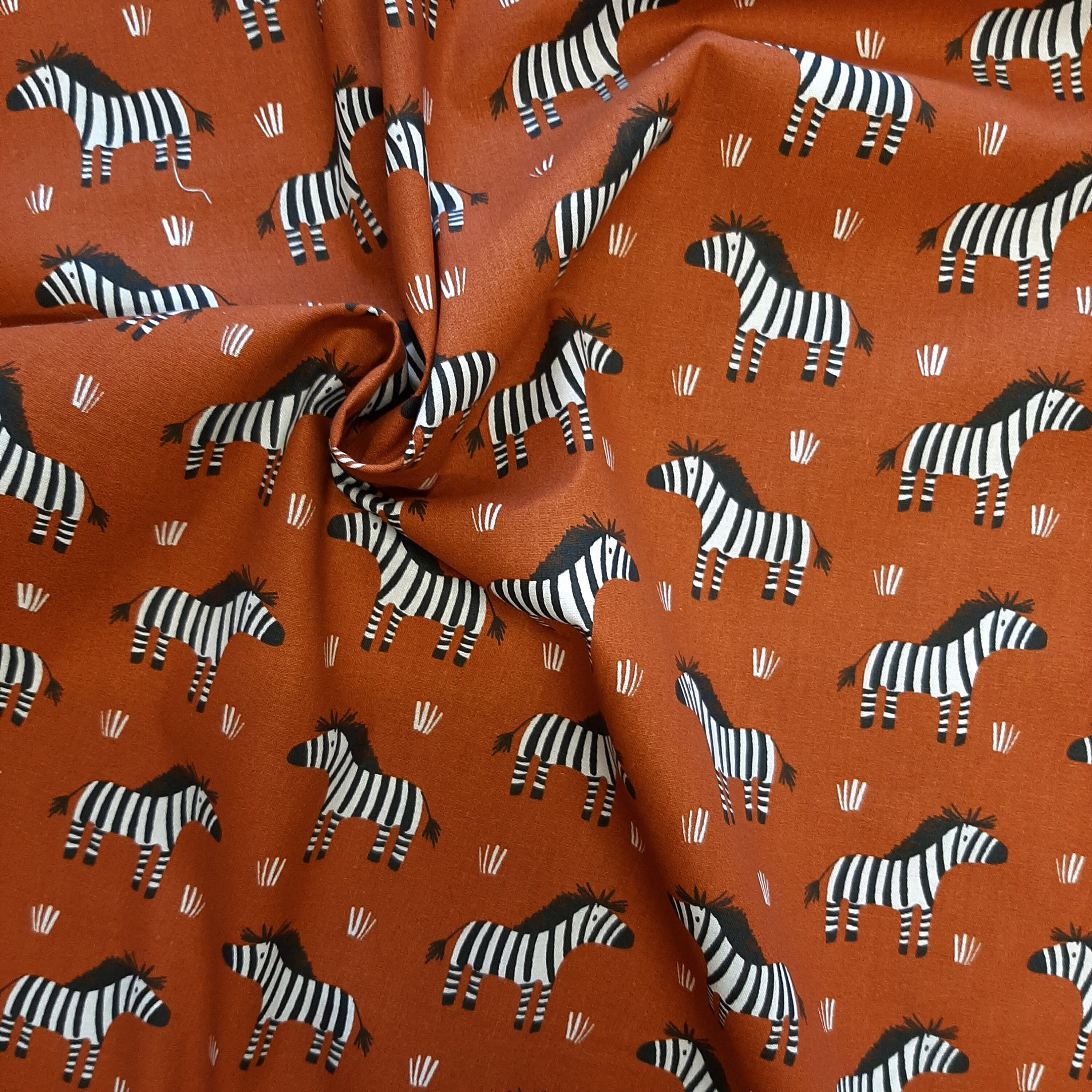 Zebra Cotton Fabric SafarI Zebra Novelty Printed Fabric Woven cotton