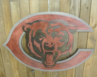 3D Chicago Bears Logo, Updated Stain, Chicago Illinois, Solider Field, Da Bears, NFL, NFC, Bear Down, Football