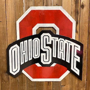 Logo Wood Ohio Buckeyes, Ohio State University, OSU, Buckeye, Columbus, OH, Buckeye Bullet, NCAA Final Four College