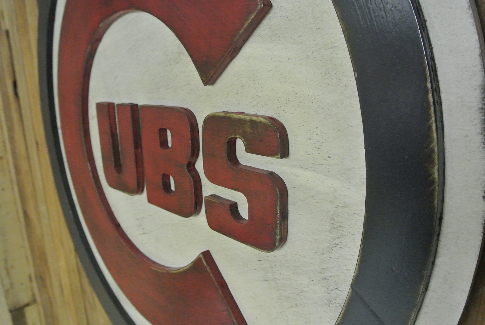 Rustic Chicago Cubs Baseball Logo, the Cubbies, Reclaimed Wood ...