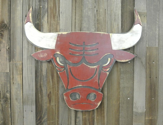Chicago Bulls Wood Logo Home Living Wall Decor Maplecrestholidays Com