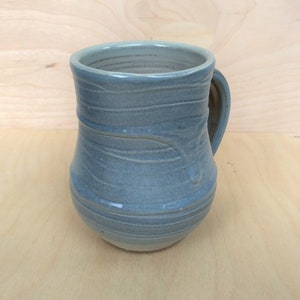 Handmade pottery mug, white and blue ceramic and porcelain coffee cup, coffee and tea mug, housewarming gift, cozy mug image 1