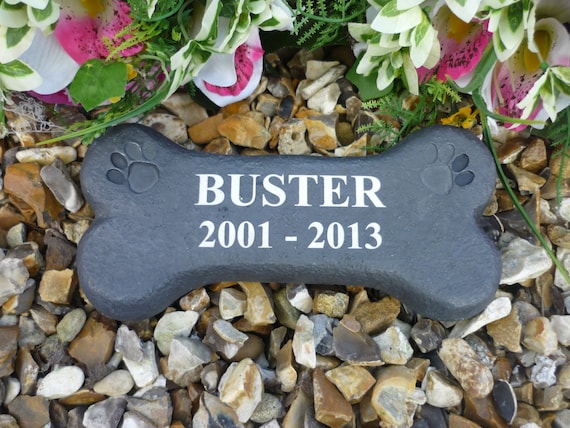 Dog Memorial Bone stone Effect Pet Memorial Personalized Weatherproof - Etsy UK