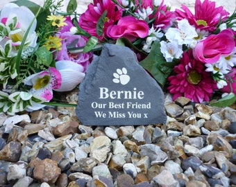 Dog Memorial - Small Rock (Stone Effect) - Personalized - Weatherproof