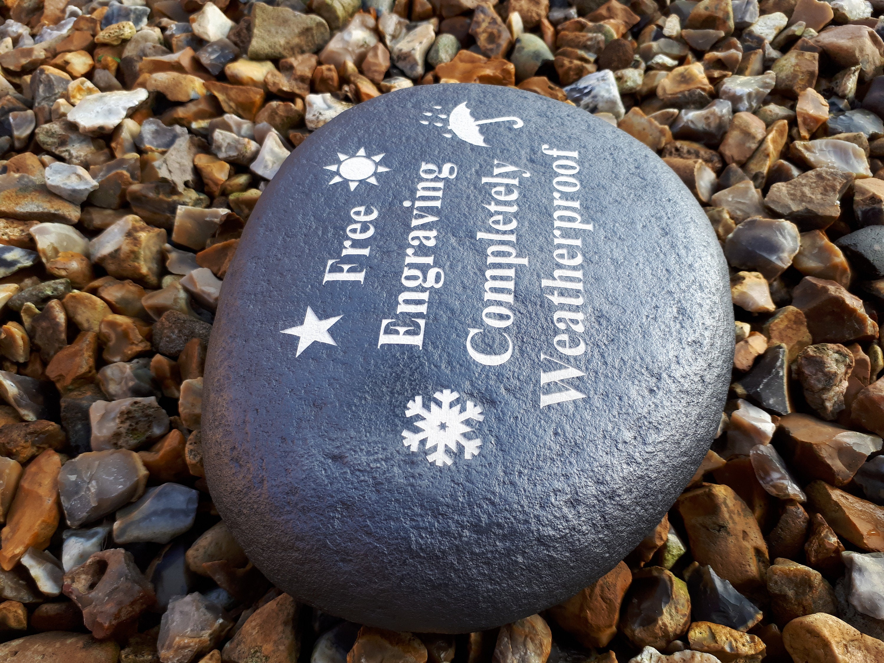 Cat Memorial Large Pebble Stone Effect Personalised | Etsy