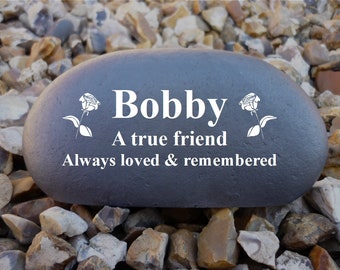 Personalized Pebble (Stone Effect) - Personalized - Weatherproof - Medium - Rose