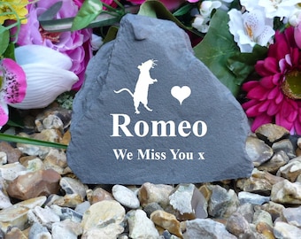 Pet Memorial - Small Rock (Stone Effect) - Personalized - Weatherproof- Rat