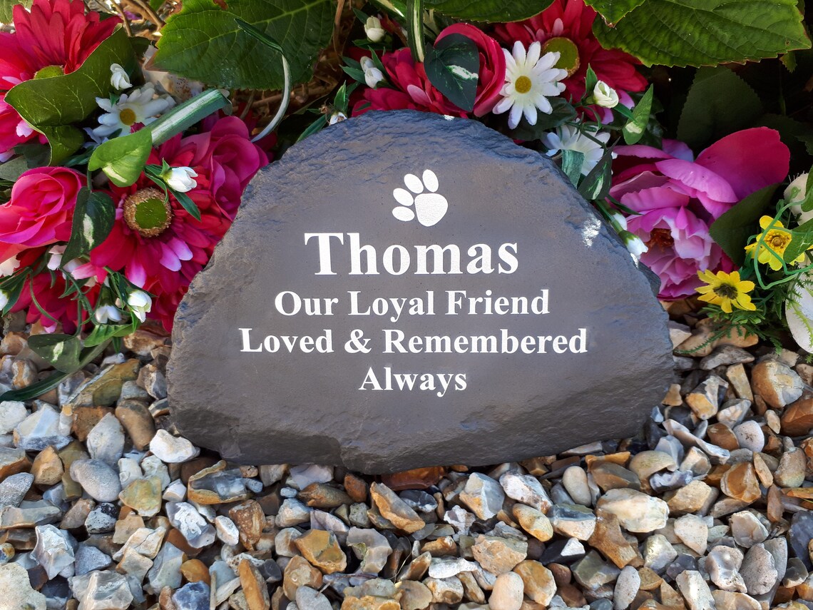 Large Memorial Rocks Rock Memorial (stone Effect) Large - Personalized - Weatherproof ...