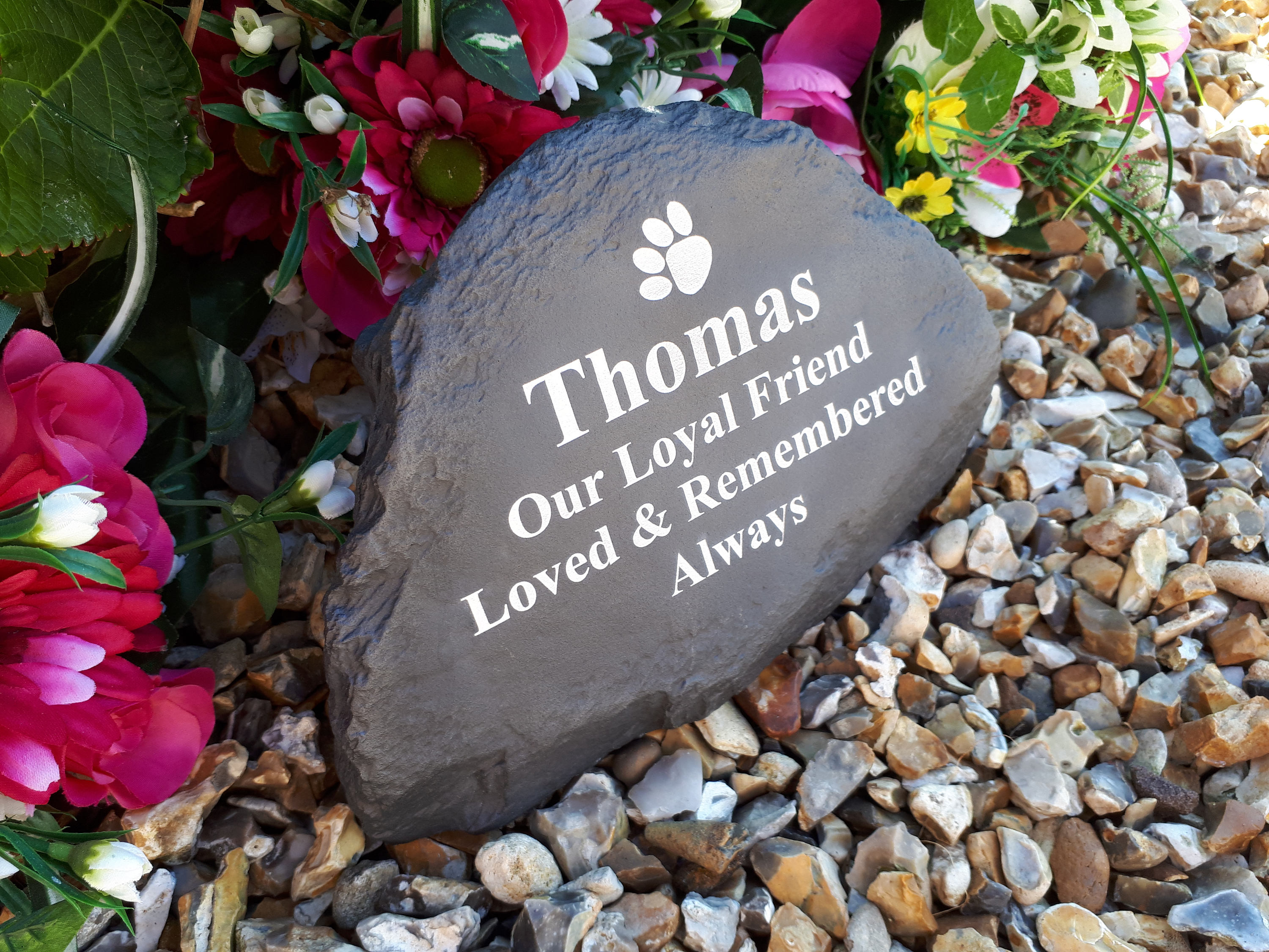 Large Memorial Rocks Rock Memorial (stone Effect) Large - Personalized - Weatherproof ...