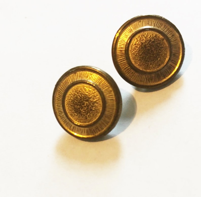 13 mm Round Metal Textured Vintage Buttons 3 sets of two
