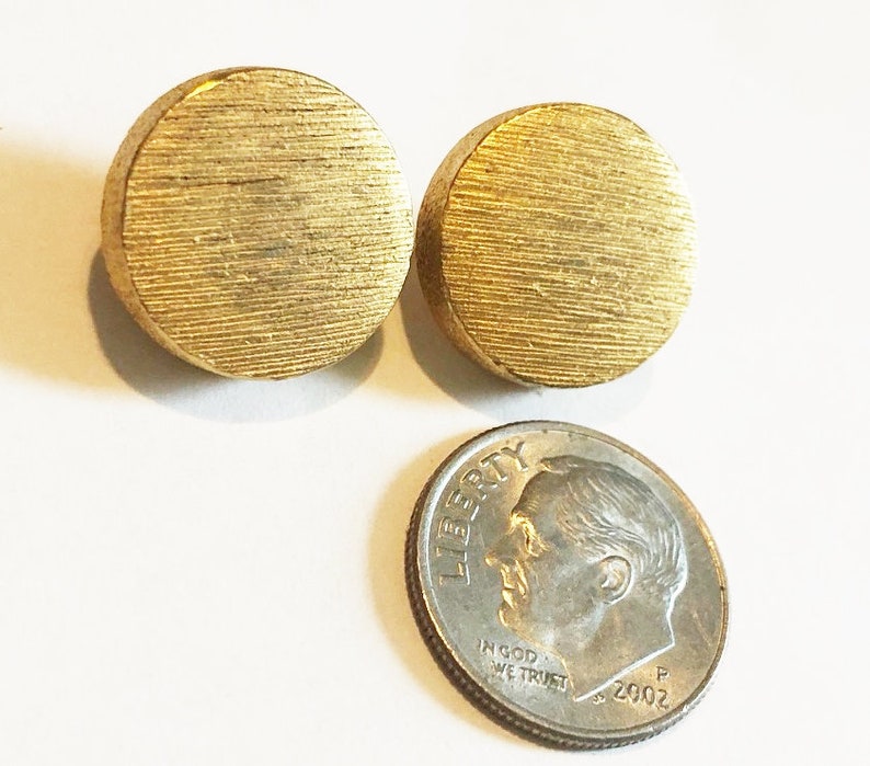 13 mm Round Metal Textured Vintage Buttons 3 sets of two