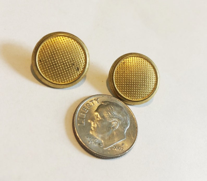 13 mm Round Metal Textured Vintage Buttons 3 sets of two