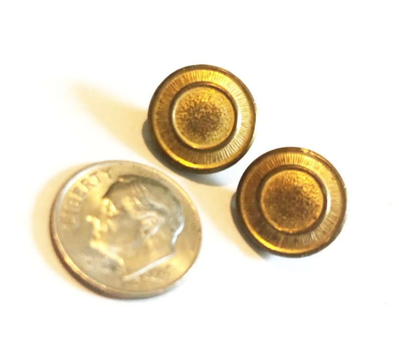 13 mm Round Metal Textured Vintage Buttons 3 sets of two