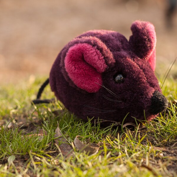 Purple plushie mouse Cuddly toy Stuffed animal Plushie toy Cute soft toy Plush mouse Recycled toy Kids toy