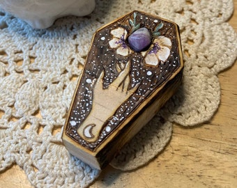Mini crystal coffins pastel goth shelf/wall decor