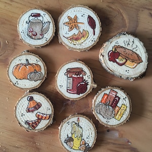 Cottagecore fall mini-magnets/keychains