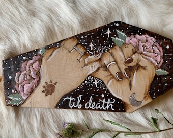 pastel goth custom coffin