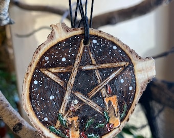 Witchy Yule ornament/wall decor/magnet
