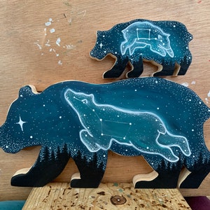 Winter/Christmas Spirit bear Ursa Major and Ursa Minor shelf decoration