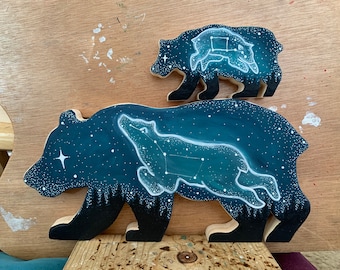 Winter/Christmas Spirit bear Ursa Major and Ursa Minor shelf decoration