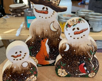 Winter/Christmas Snowman shelf decoration