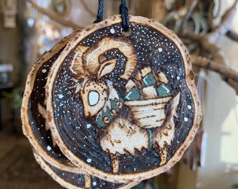 Witchy Yule Goat ornament/wall decor/magnet