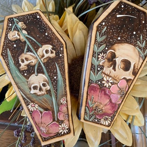 Skull/coffin pastel goth shelf/wall decor