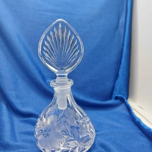 Vintage crystal glass perfume bottle.