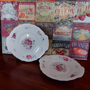 2 Vintage  Royal cauldon cake/sandwich serving plates.