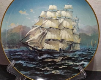 Franklin Porcelain vintage decorative plate "Challenge"