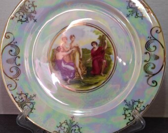 Placa decorativa vintage da fábrica de Tirschenreuth na Baviera.