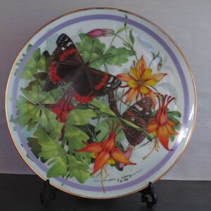 Vintage collector's plate Red Admiral.