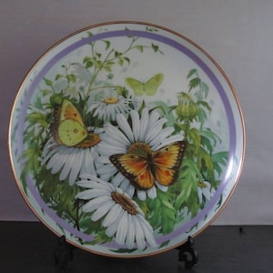 Vintage decorative collectors plate Orange Sulphur.