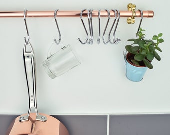 Chrome S Hooks. Pot and Pan Hanging Hooks - Kitchen Storage Solutions