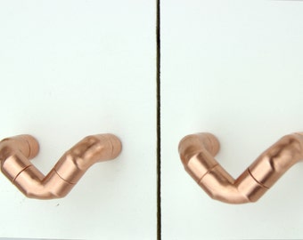 Modern Copper V Handle . Contemporary Drawer Pull, Handle, Kitchen Door Handle-copper pulls-copper handles-copper knobs and pulls-copper