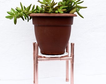 Handmade Copper Plant Stand (Windowsill)