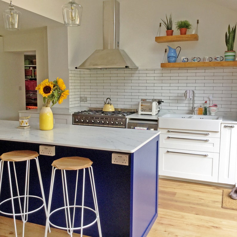 Tirón de cromo industrial. Tira de cajones. Hardware del | Etsy