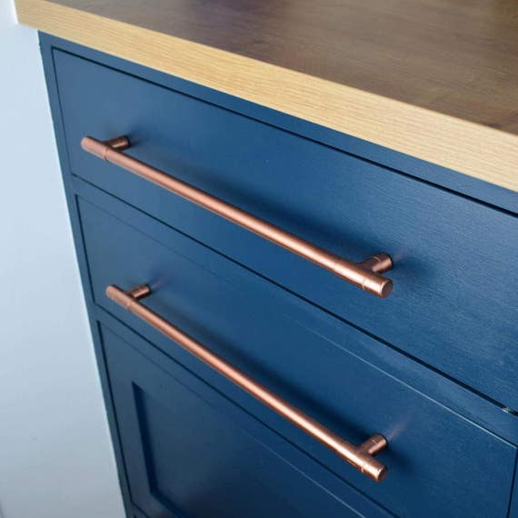 Copper T Pull Handle Large Sizes Drawer Cabinet Image 0