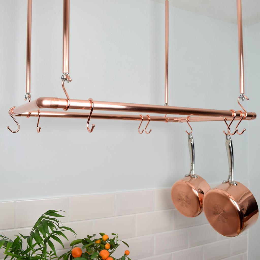 Chrome Ceiling Pot and Pan Rack, Various Sizes Available-pan storage-pan  racks-pot and pan rack-kitchen storage-kitchen pan hangers