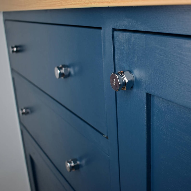 Chrome Bolt Knob Drawer Knob Knob Knobs and Pulls Etsy UK