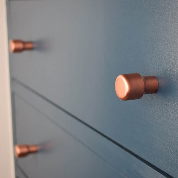 Raised Copper Mushroom Knob. Contemporary Drawer Pull, Knobs. Copper Pulls, Drawer Pull, Cabinet knobs, Kitchen Door Handle-knobs and pulls