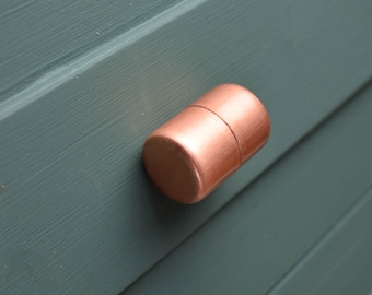 Chunky Copper Knob, Contemporary Drawer Pull, Handle, Cabinet knob. Kitchen Cabinet knob. Kitchen Door Handle.-copper kitchen-handles