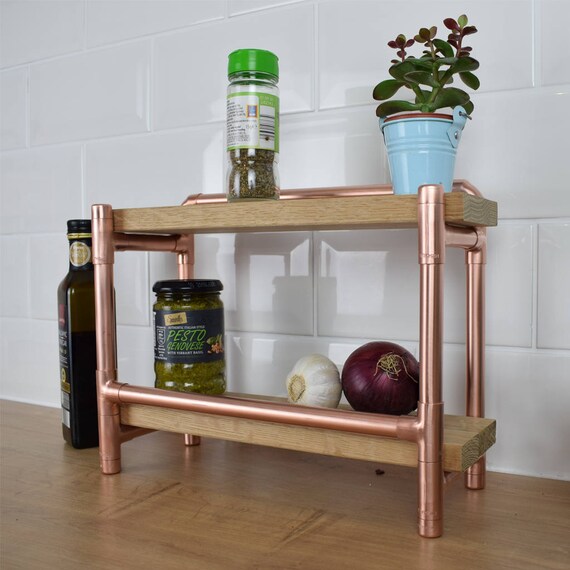 Copper and Oak Spice Rack Etsy UK