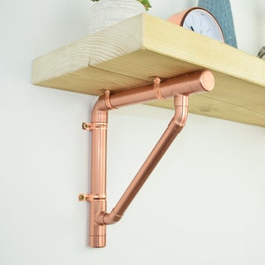 Handcrafted Copper Shelving Bracket